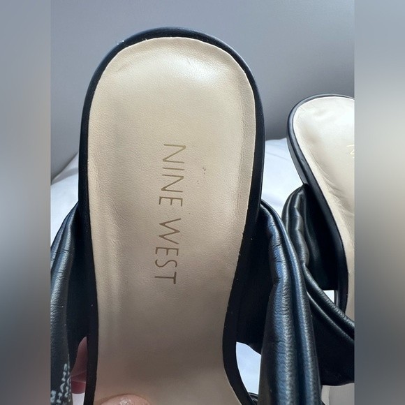 Nine West Sandals Seeya Slide High Heeled Sandals Women's Size 7.5 Black - Picture 7 of 8